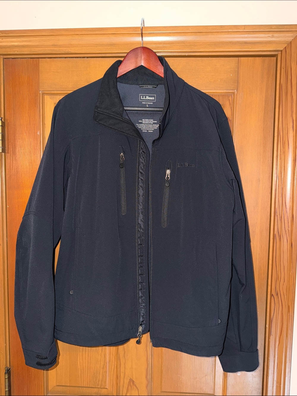 L.L. Bean Men's Black Windbreaker Jacket
